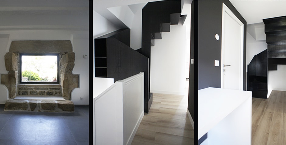 Finistère réhabilitation Pentis Maison de Pêcheur Bretagne Audierne 29 loft75 architecture d'intérieur et décoration